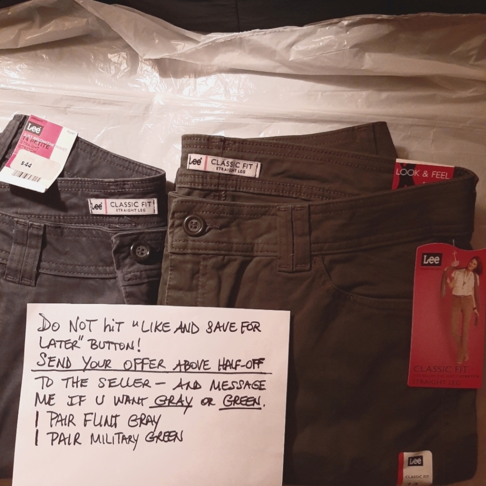 NEW LEE STRETCH JEAN PANT 2PR Petite size 14 or 12